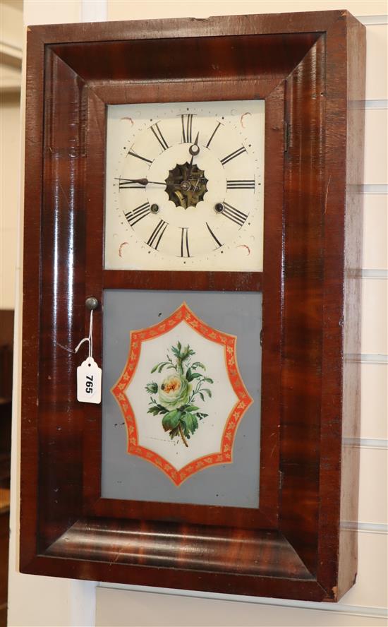 An American wall clock W.39.5cm